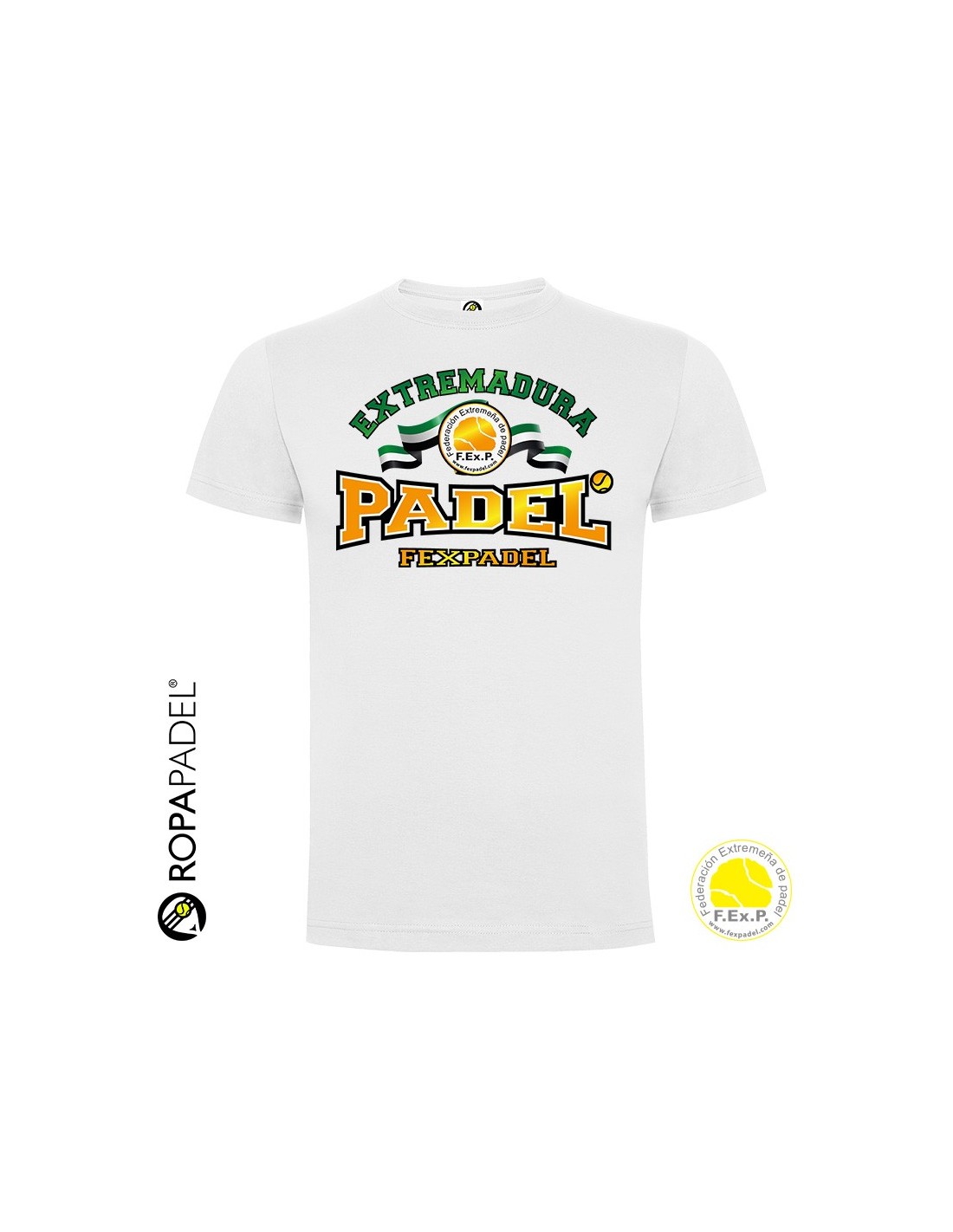 Camiseta de Pádel hombre FEXPADEL SELECCION 2019 Federación Extremeña de  Pádel