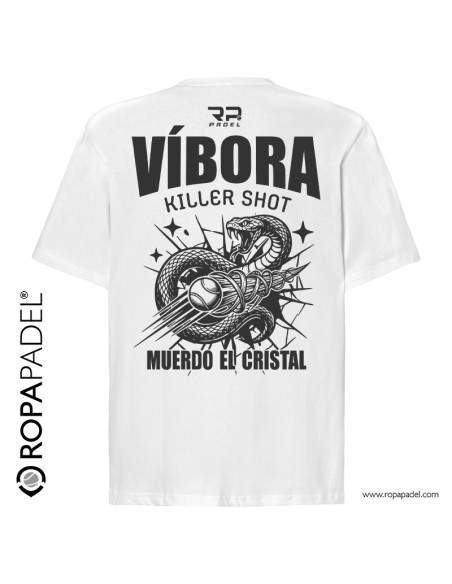 Camiseta de pádel original hombre Víbora Killer Shot diseño espalda - Ropapadel